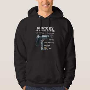 Anatomie van een Pew Pewer Pistool Weapon Ammo Lov Hoodie
