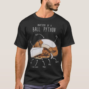Anatomie van een Piebald Bal Python, Grappige Rept T-shirt