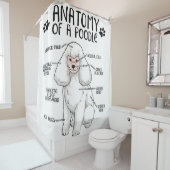 Anatomie van een Poodle Lover Gift Douchegordijn (In situ)