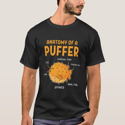 Anatomie van een Puffer Fish T-shirt (Voorkant)