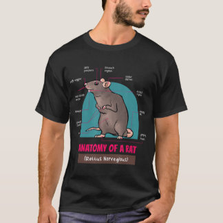 Anatomie van een Rat Rattus Norvegious Rats T-Shir T-shirt