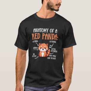 Anatomie van een Red Panda Science Zoologist Cute T-shirt