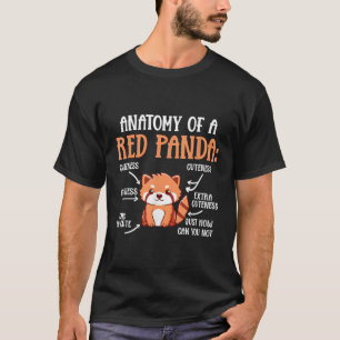 Anatomie van een rode panda wetenschap zoöloog Pan T-shirt