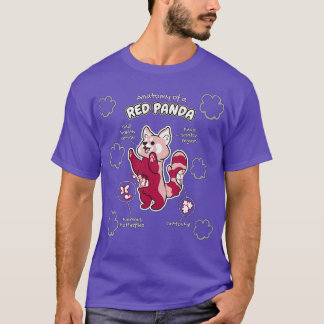 Anatomie van een Rood Panda Funny Animal Gift T-shirt