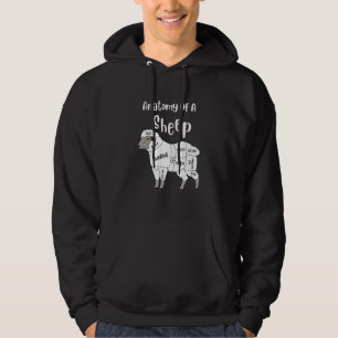 Anatomie van een schaap met een scheerhaar met een hoodie