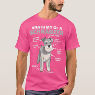 Anatomie van een Schnauzer Cute Dogs Funny Dog Sch T-shirt