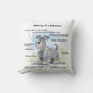 Anatomie van een Schnauzer Sierkussen