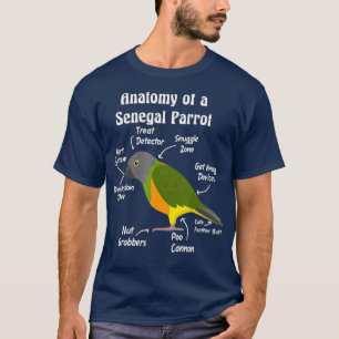 Anatomie van een Senegal Parrot T-shirt