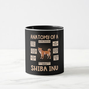 Anatomie van een Shiba in een grappige puppy Gift Mok