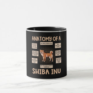 Anatomie van een shiba in een grappige puppy Gift Mok