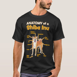 anatomie van een Shiba Inu voor haar en hem T-shirt