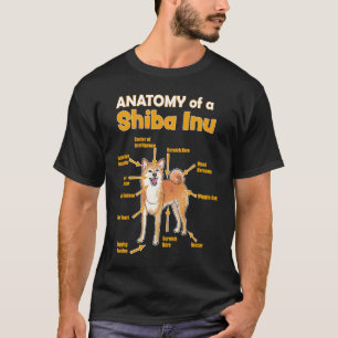 anatomie van een Shiba Inu voor haar en hem T-shirt