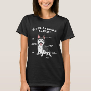Anatomie van een Siberische Husky Funny Dog T-shirt