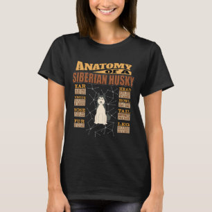 Anatomie van een Siberische Husky Funny Siberian H T-shirt