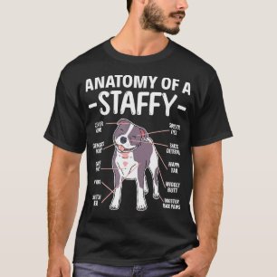 Anatomie van een Staffy Staffordshire Bull Terrier T-shirt