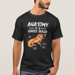 Anatomie van een uitgelijnde draak voor reptielen t-shirt