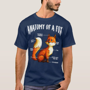 Anatomie van een vos grappige vossen liefhebber sc t-shirt