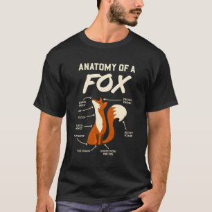 Anatomie van een vos t-shirt