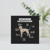 Anatomie van een weimarerhond kaart (Staand voorkant)
