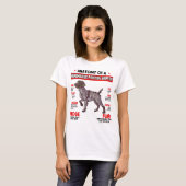 Anatomie van een Wirehaire Pointing Griffon Dog T T-shirt (Voorkant volledig)