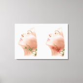 Anatomie van gezwollen lymfeknoden canvas afdruk (Voorkant)
