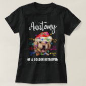 Anatomie van Golden Retriever Funny Retriever Dog  T-shirt (Design voorkant)