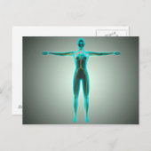 Anatomie van het lichaam van het Vrouw met aders e Briefkaart (Voorkant / Achterkant)