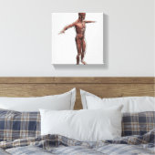 Anatomie van het mannelijke spierstelsel, zij Uitz Canvas Afdruk (Insitu (Slaapkamer))