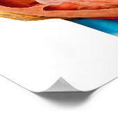 Anatomie van het menselijk hart, dwarsdoorsnede poster (Hoek)