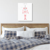 Anatomie van het menselijk lichaam Skeleton Anatom Canvas Afdruk (Insitu (Slaapkamer))