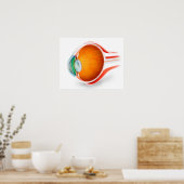 Anatomie van het menselijk oog, perspectief poster (Keuken)