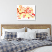Anatomie van het menselijk oor canvas afdruk (Insitu (Slaapkamer))