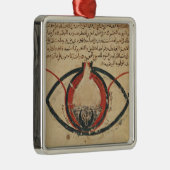 Anatomie van het oog, uit een boek over oogziekten metalen ornament (Rechts)