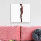 Anatomie van het spierstelsel van mannen, zij Uitz Canvas Afdruk (Insitu (Woonkamer))