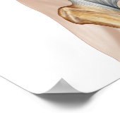 Anatomie van humaan bekkenbeen en ligamenten poster (Hoek)