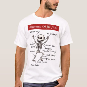 Anatomie van Jiu Jitsu Grappig BJJ skelet T-shirt