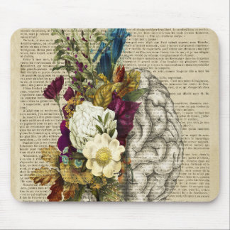 anatomie van medische florale hersenbloeding muismat