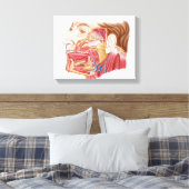 Anatomie van menselijke speekklieren canvas afdruk (Insitu (Slaapkamer))