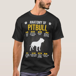 Anatomie van Pitbull Dog - nieuw T-shirt