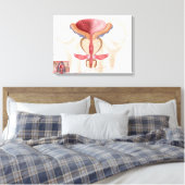 Anatomie van prostaatklier canvas afdruk (Insitu (Slaapkamer))
