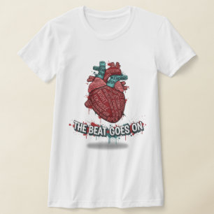 Anatomie van stijl: Het 'HEARTBEAT' grafische T-sh T-shirt