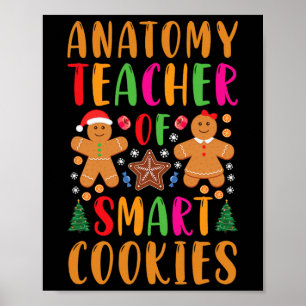Anatomiedocent van slimme koekjes Funny Kerstman G Poster