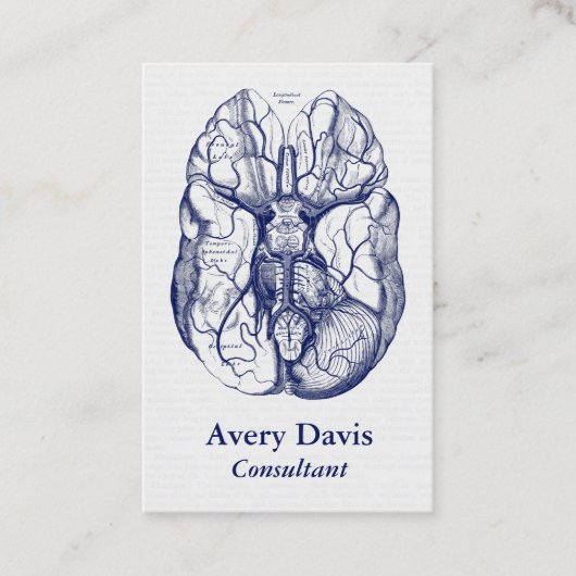 anatomiezenuwen van de onderkant van het brein visitekaartje (Voorkant)