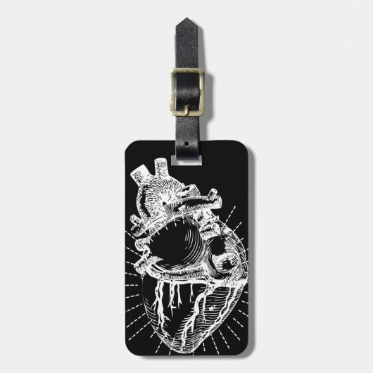 Anatomisch Bagagelabel van het hart (Voorkant verticaal)