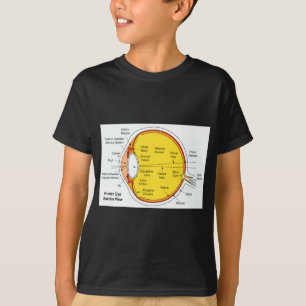 Anatomisch diagram van de humaan-oogbal t-shirt