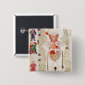 Anatomisch diagram vierkante button 5,1 cm (Voorkant /achterkant)