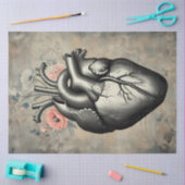 Anatomisch Hart Bloemendecoupe Papier (Craft)