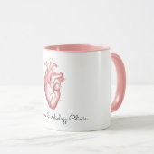 Anatomisch hart Cardioloog naam koffie Mok (Voorkant rechts)