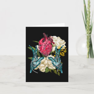 Anatomisch Hart En Bloemen Dokter Valentine  Kaart
