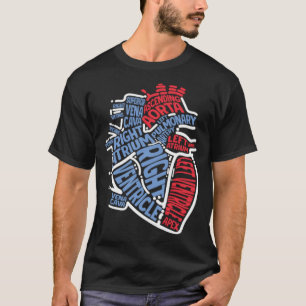 Anatomisch Hart Medische Delen Cardioloog Chirurg T-shirt
